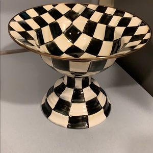Mackenzie Childs courtly check compote/fruit stand